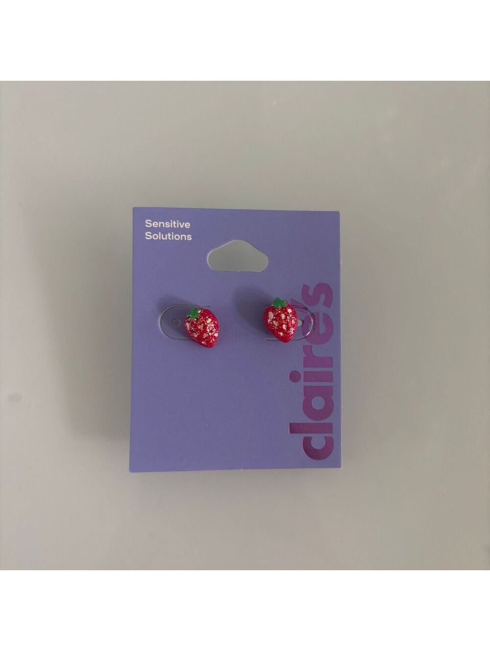 Glitter strawberry Stud Earrings